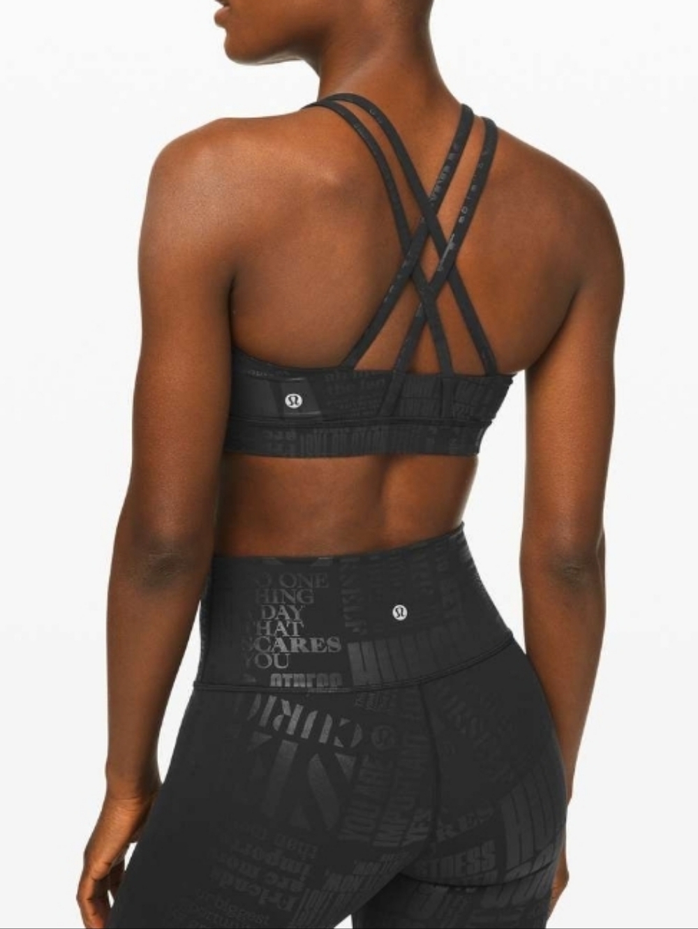 Lululemon Energy Bra Manifesto Size 8 20 Yr Foil Black - Picture 13 of 13
